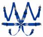 Preview: raceparts.cc® FHR 6-point harness, blue