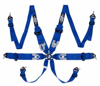 Preview: raceparts.cc® FHR 6-point harness, blue