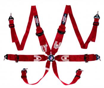 raceparts.cc® FHR 6-point harness, red