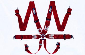 raceparts.cc® 6-Punkt Gurt, rot