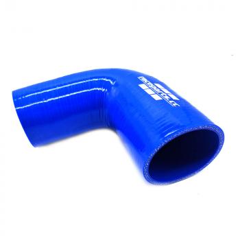 raceparts.cc® 90° elbow Silicone hose, blue