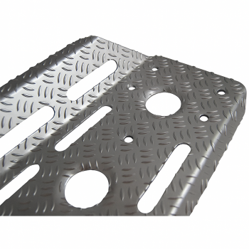 Preview: Universal Fahrer-Fußstütze, Aluminium, Detailansicht