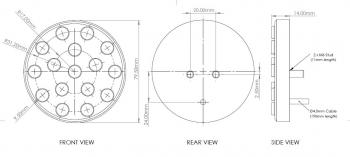 Preview: CARTEK Regenlicht, Maße