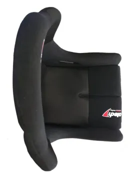 Preview: Atech RSR Rennsportsitz in Schwarz, Ansicht von oben mit ergonomisch geformten Seitenwangen und gesticktem atech-Logo.