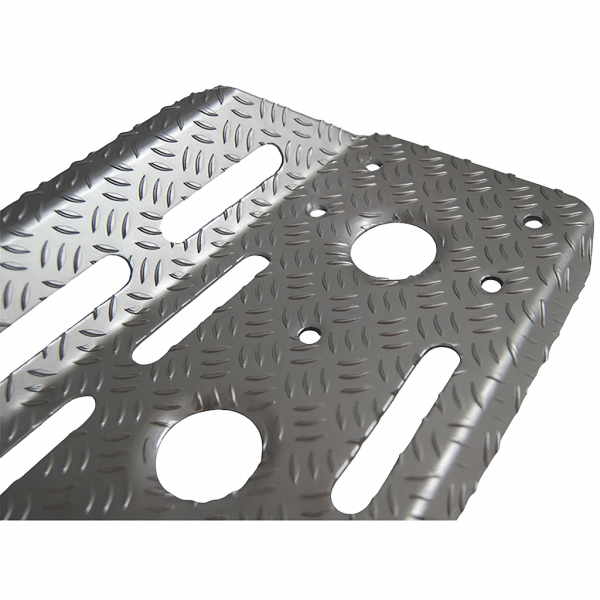 Universal Fahrer-Fußstütze, Aluminium, Detailansicht